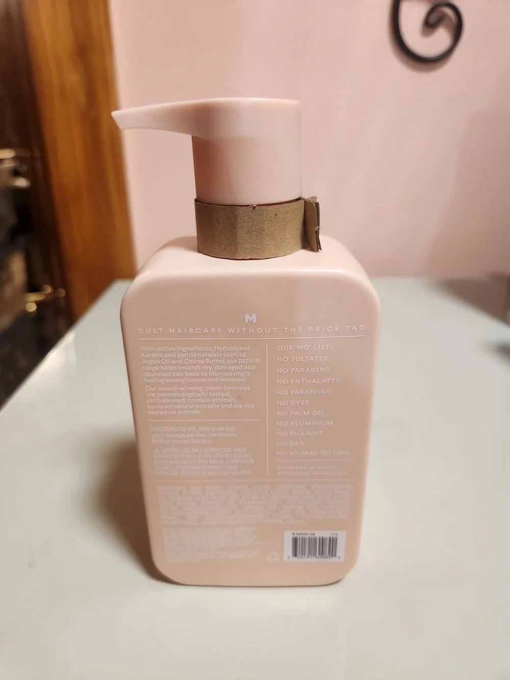 MONDAY Repair + Keratin Conditioner Sulfate-Free Dry/Damaged Hair 12 fl oz